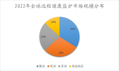 2022年全球远程健康监护市场规模分布