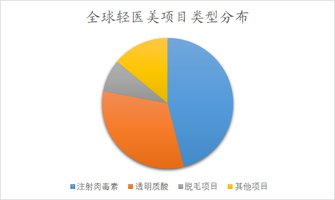 全球轻医美项目类型分布