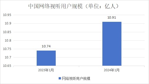 中国网络视听用户规模
