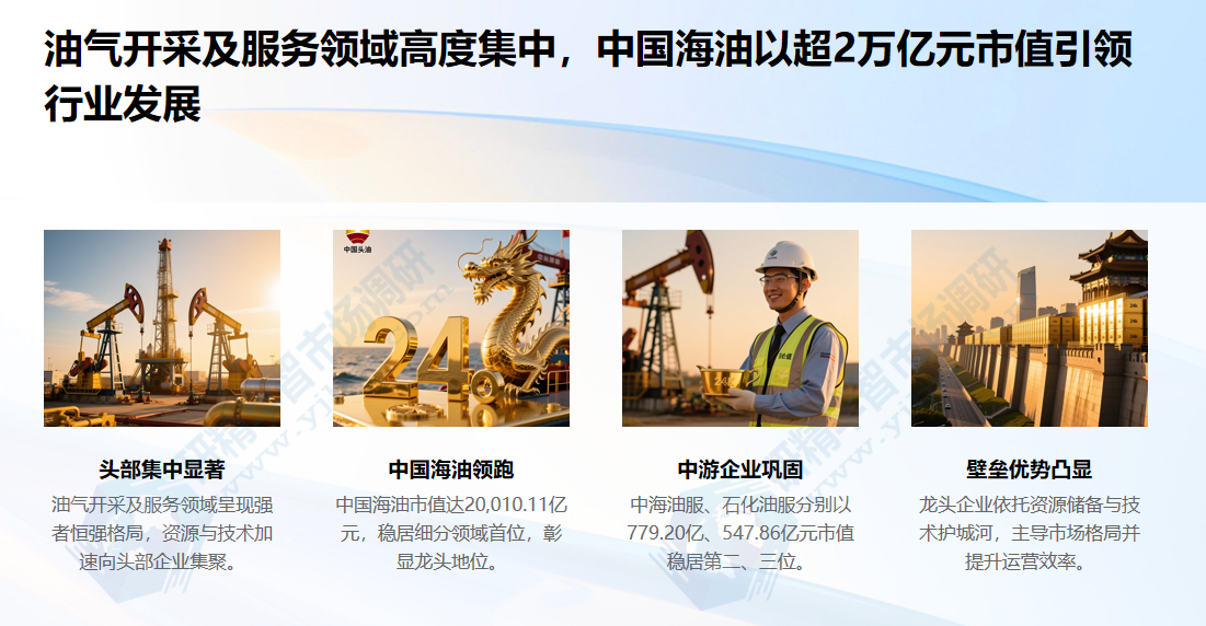 油气开采及服务领域高度集中