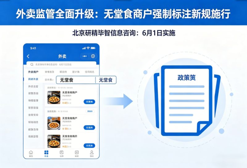 外卖监管全面升级，无堂食商户强制标注新规施行