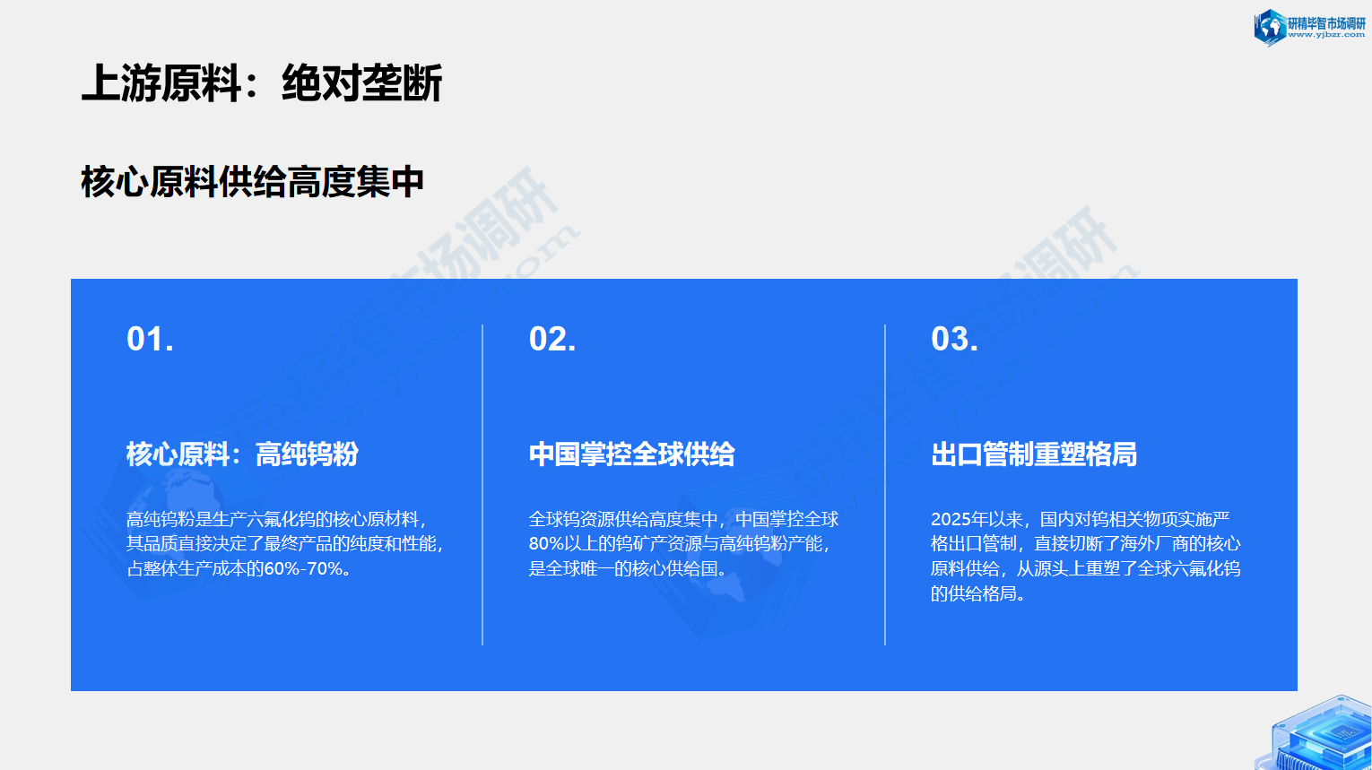 上游高纯钨粉是电子级六氟化钨生产的唯一核心原料